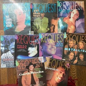 1991 Request music magazine vintage lot of 9 issues
